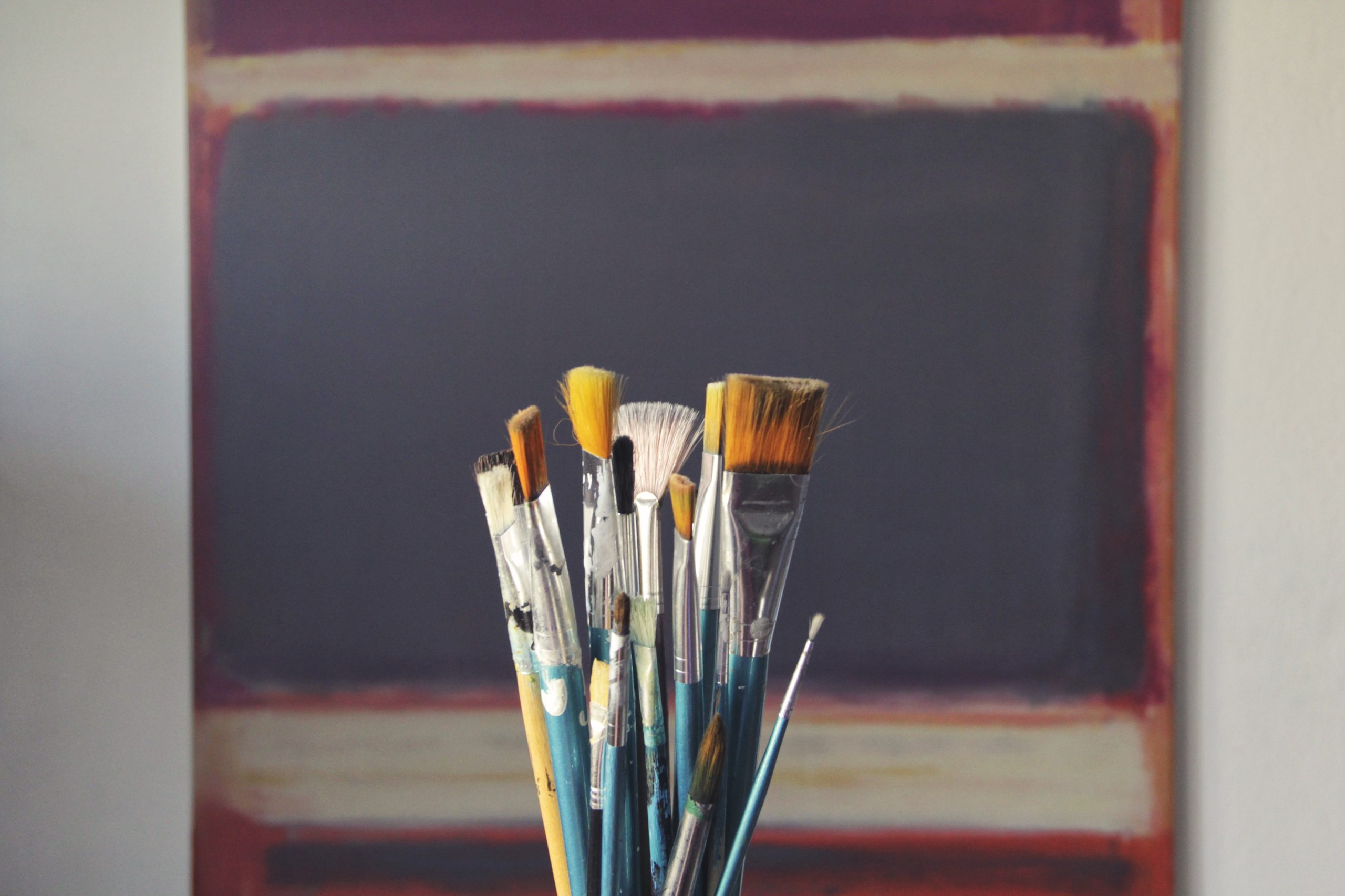 Featured image of post Abstract Painting Tools - Abstract painting brush emblem design.